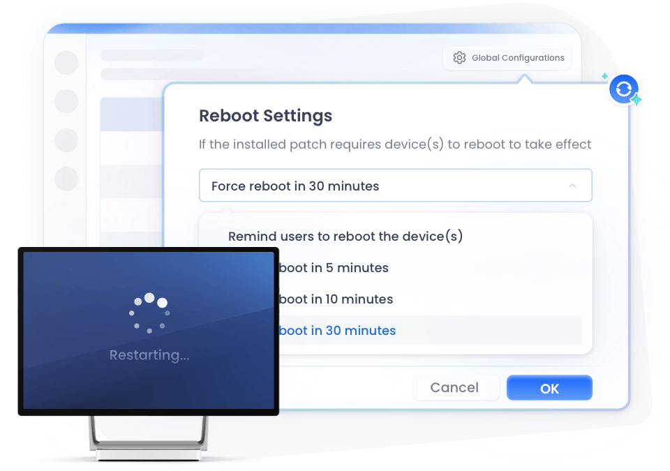 Gestione del riavvio per patch di Windows con AirDroid Business