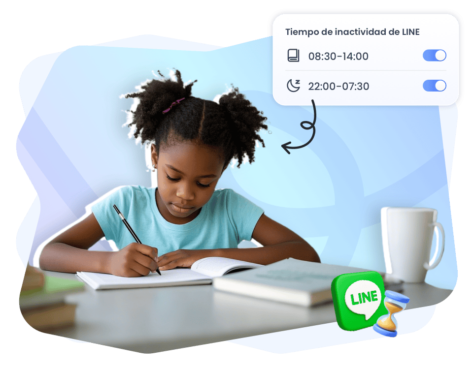 Gestiona el tiempo de uso de LINE