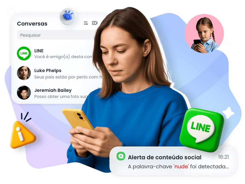 Controles Parentais no LINE