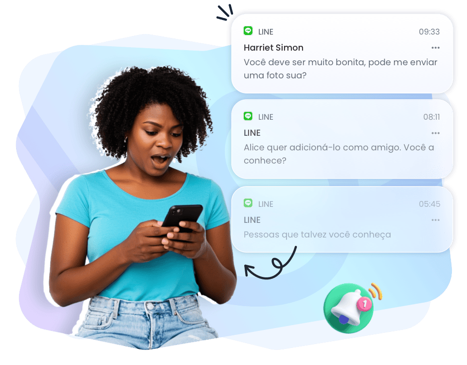 Sincronize notificações do LINE