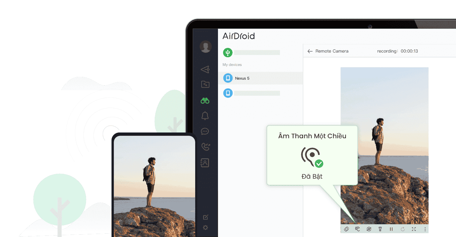 nghe âm thanh nền bằng Âm thanh một chiều (One-Way Audio)