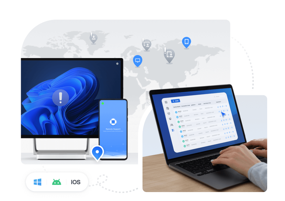 analyze logs and manage number of devices