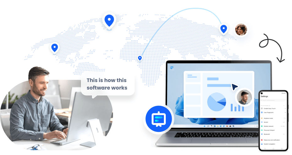 Удаленное обучение и руководство с помощью AirDroid Remote Support